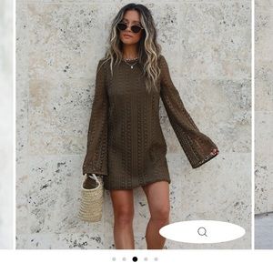 Vici olive lace dress